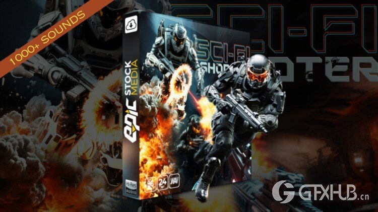 科幻射击游戏类型和电影制作音效套件 Epic Stock Media - Scifi Shooter Game