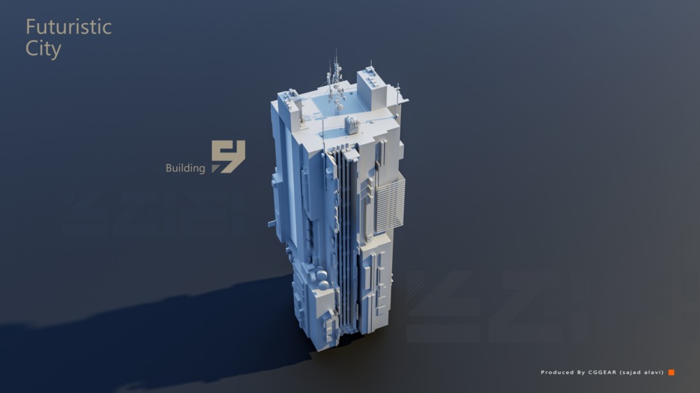 未来城市科幻建筑 Blender 3D 模型资产 Futuristic City Pack Vol 1