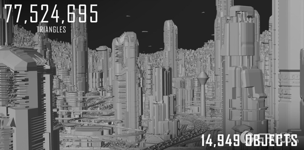 德黑兰2072未来城市科幻建筑 Blender 3D 模型资产