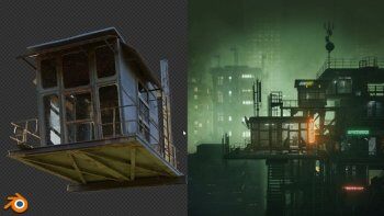 【中文字幕】Blender 中创建赛博朋克场景教程 Creating A Cyberpunk Scene In Blender step-by-step