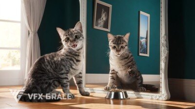 Blender 灰色虎斑猫 3D 模型 Grey Tabby Cat Blender 3D Model
