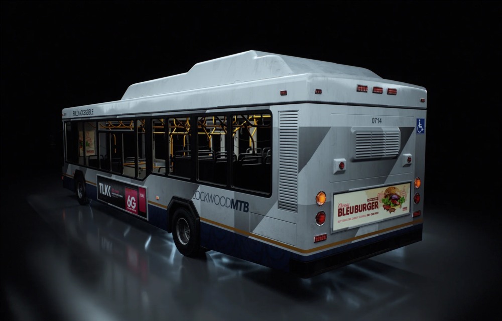 城市公交 3D 模型 KitBash3d – City Bus 3d Model