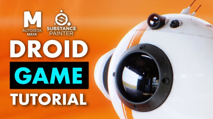 Maya + Zbrush从头到尾为 AAA 游戏制作机器人教程 Creating a Droid for AAA Games