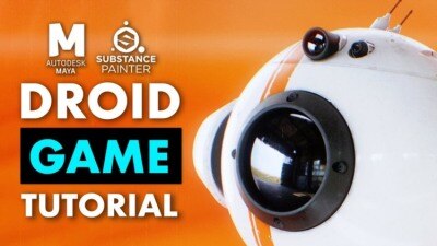 Maya + Zbrush从头到尾为 AAA 游戏制作机器人教程 Creating a Droid for AAA Games