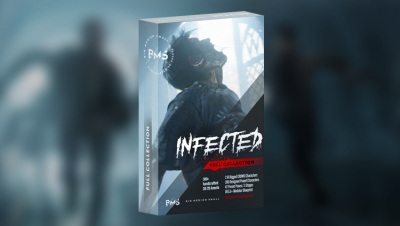 丧尸感染人群人物角色3D模型资产 Big Medium Small – Infected（Blender/FBX/OBJ/UE5格式）