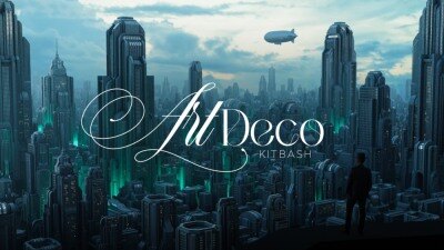 未来城市建筑3D模型资产 Art Deco – City Kitbash (Blender/FBX/OBJ格式)