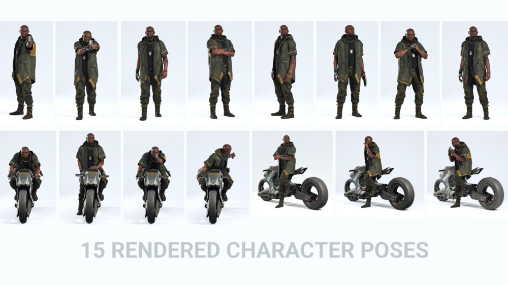 侦探 Eli 超写实、完全绑定的 3D 男性角色模型 Artstation - Detective Eli