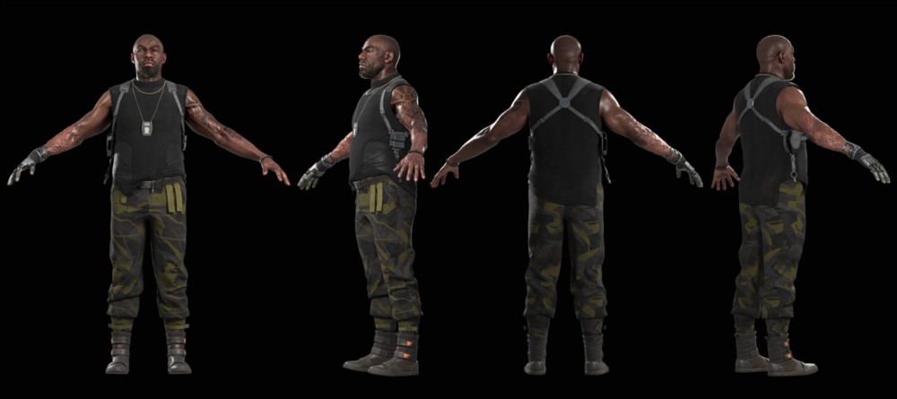 侦探 Eli 超写实、完全绑定的 3D 男性角色模型 Artstation - Detective Eli