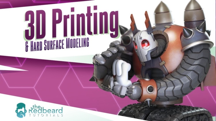 【中文字幕】ZBrush 3D打印硬表面建模教程 3D Printing & Hard Surface Modeling