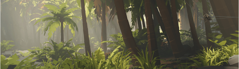 Blender 低多边形卡通自然植物花朵树木冰川 3D 模型资产预设