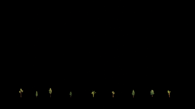 Blender 低多边形卡通自然植物花朵树木冰川 3D 模型资产预设