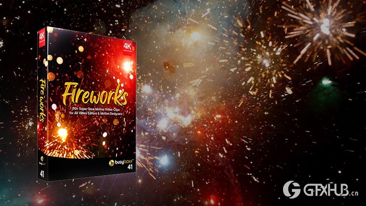 115个烟花火星粒子飞溅特效合成动画4K视频素材 BusyBoxx - V41 Fireworks