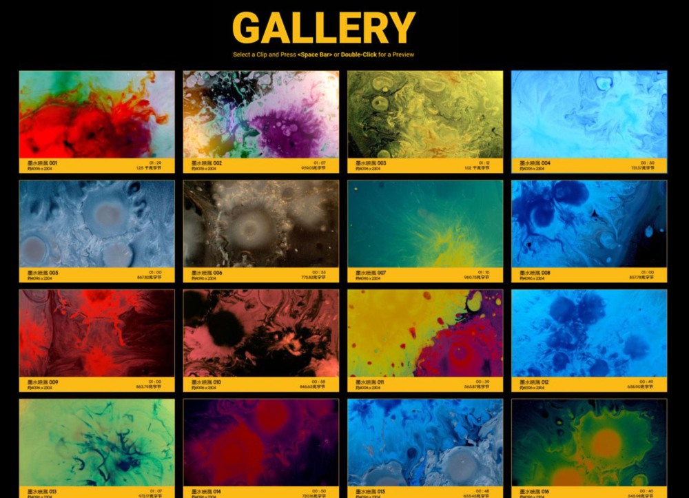 50个彩色水墨滴落飞溅散开特效合成动画4K视频素材 BusyBoxx – V68 Ink Splats