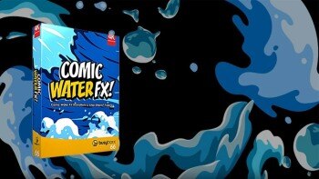 109个动漫卡通水流液体MG动画特效+AE模板 BusyBoxx – V66 Comic Water FX