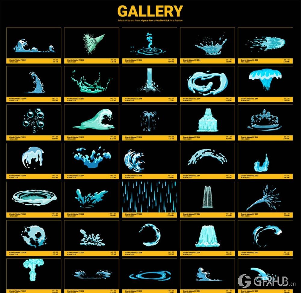 109个动漫卡通水流液体MG动画特效+AE模板 BusyBoxx - V66 Comic Water FX