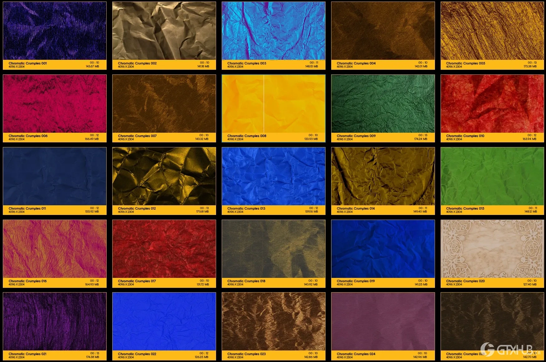 100个创意动态定格彩色纸张褶皱叠加动画 BusyBoxx - V69 Chromatic Crumples