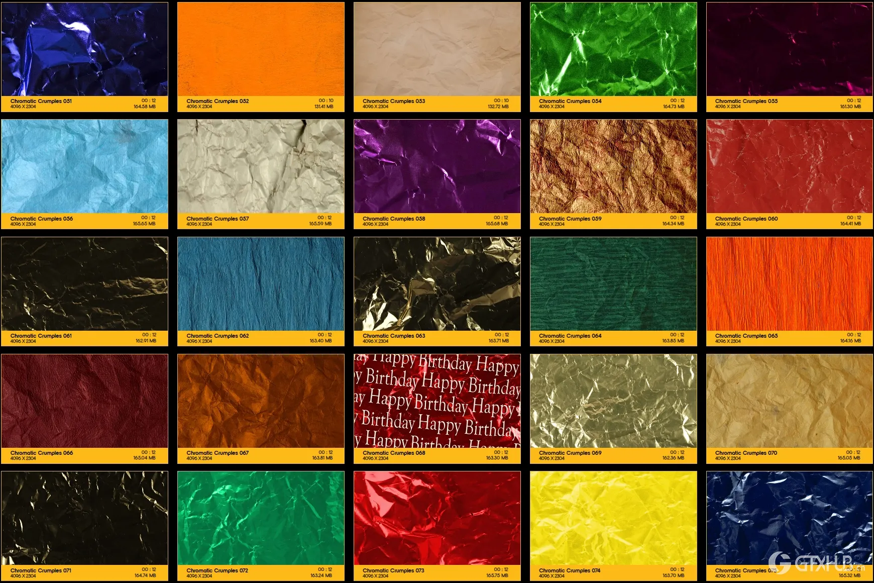 100个创意动态定格彩色纸张褶皱叠加动画 BusyBoxx - V69 Chromatic Crumples