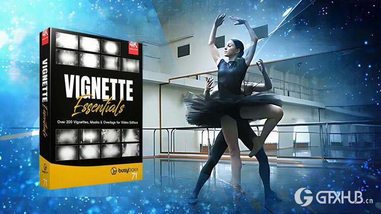 209个复古黑色暗角边框遮罩叠加动画 BusyBoxx – V71 Vignette Essentials