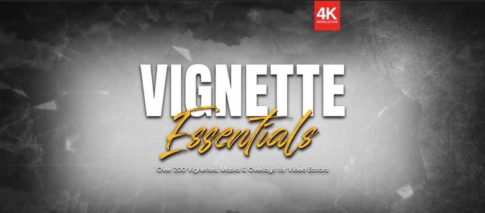209个复古黑色暗角边框遮罩叠加动画 BusyBoxx – V71 Vignette Essentials