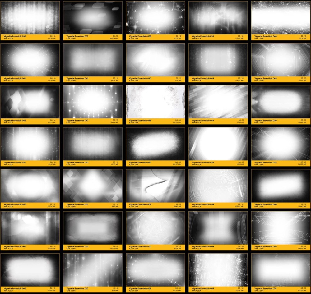 209个复古黑色暗角边框遮罩叠加动画 BusyBoxx – V71 Vignette Essentials