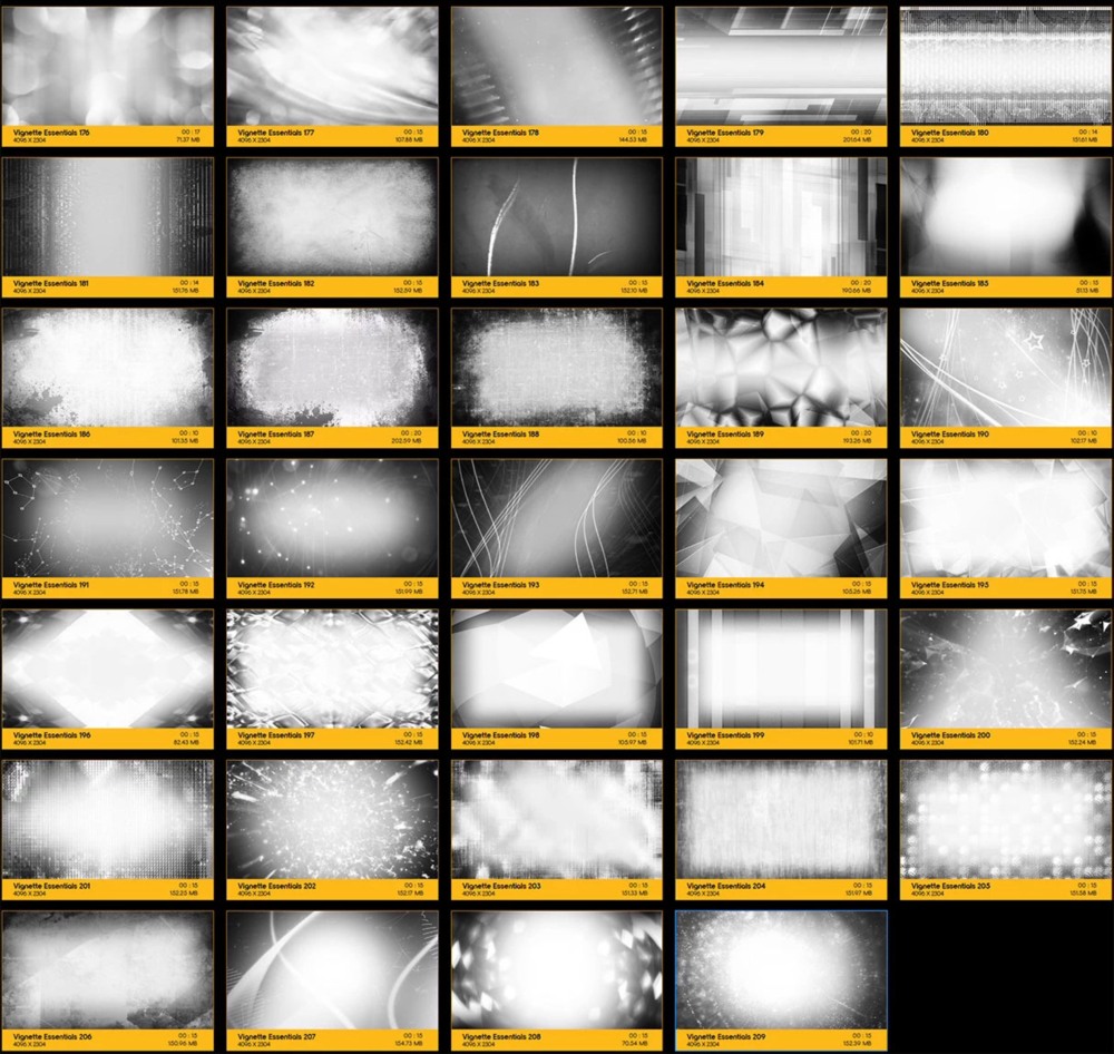 209个复古黑色暗角边框遮罩叠加动画 BusyBoxx – V71 Vignette Essentials