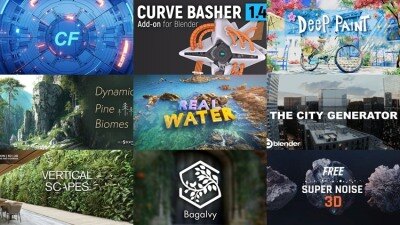 [Blender 插件] 30个Blender插件合集2025年第一季 Blender Addons Bundle 2025 Vol.1