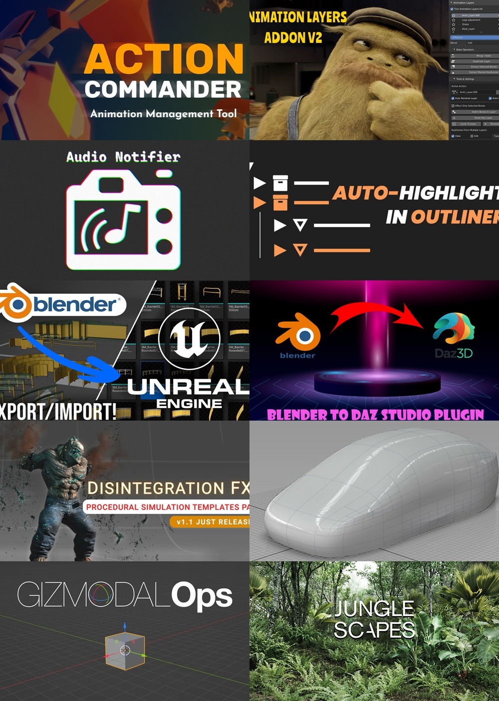 [Blender 插件] 30个Blender插件合集2025年第二季 Blender Addons Bundle 2025 Vol.2