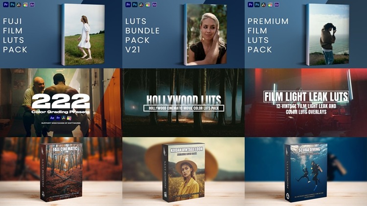 40组视频剪辑LUTs调色预设合集 Envato Elements Videohive - LUTs