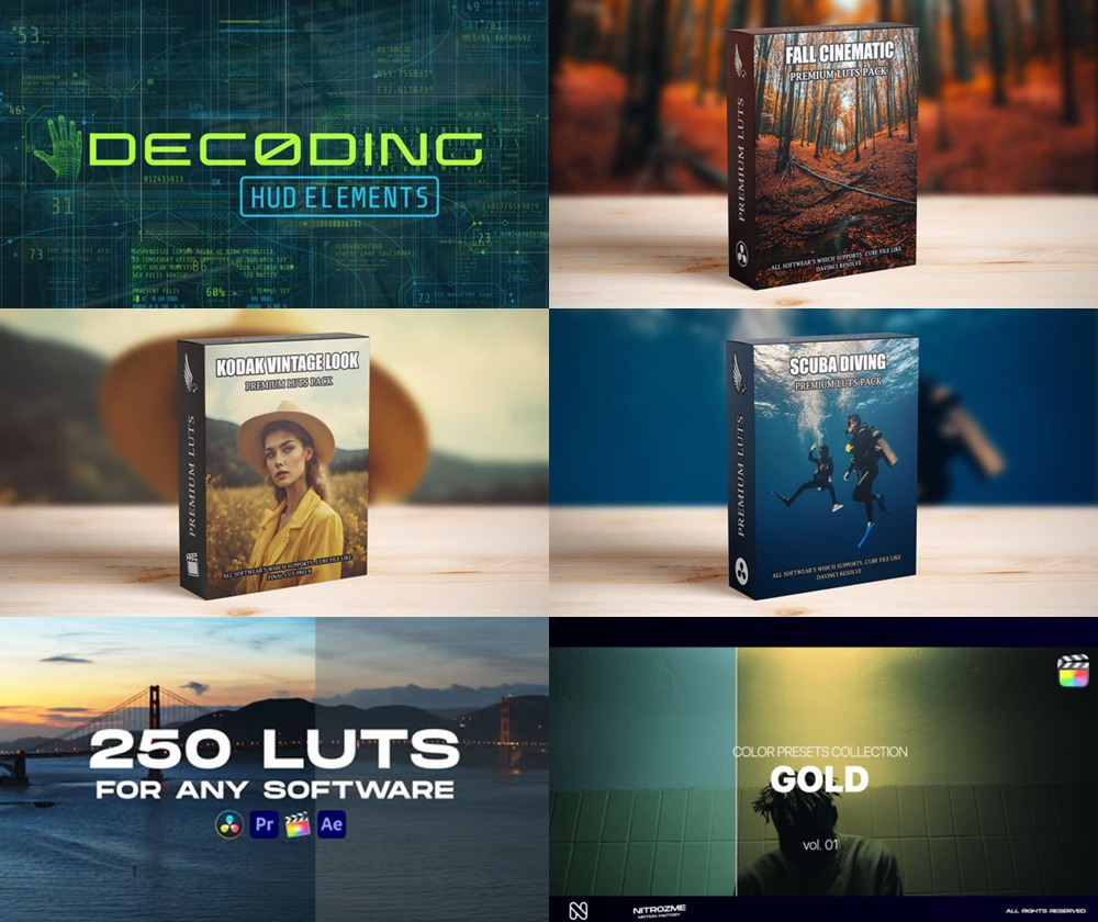 40组视频剪辑LUTs调色预设合集 Envato Elements Videohive - LUTs