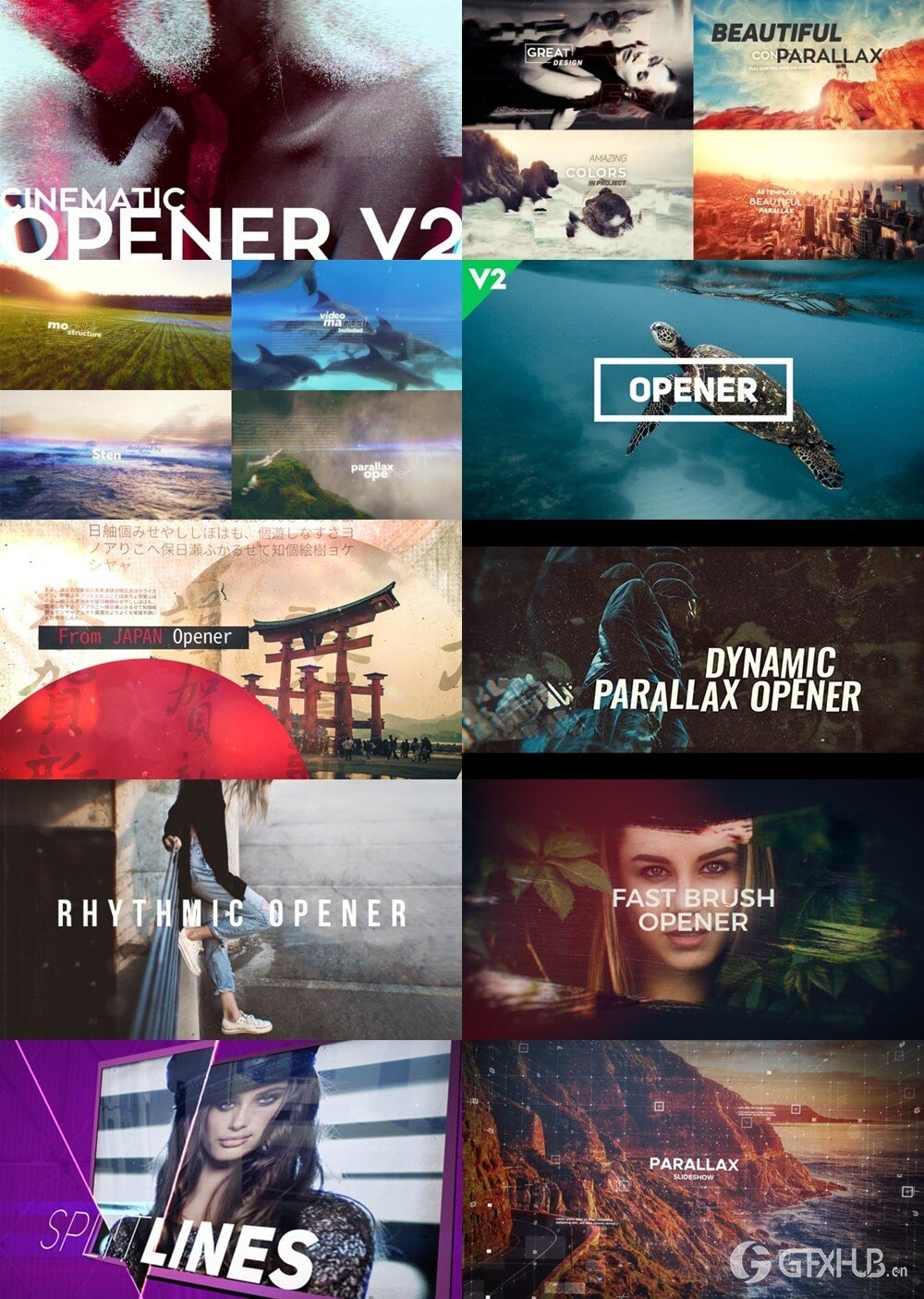 54组开场片头AE模板合集 Envato Elements Videohive - Opener