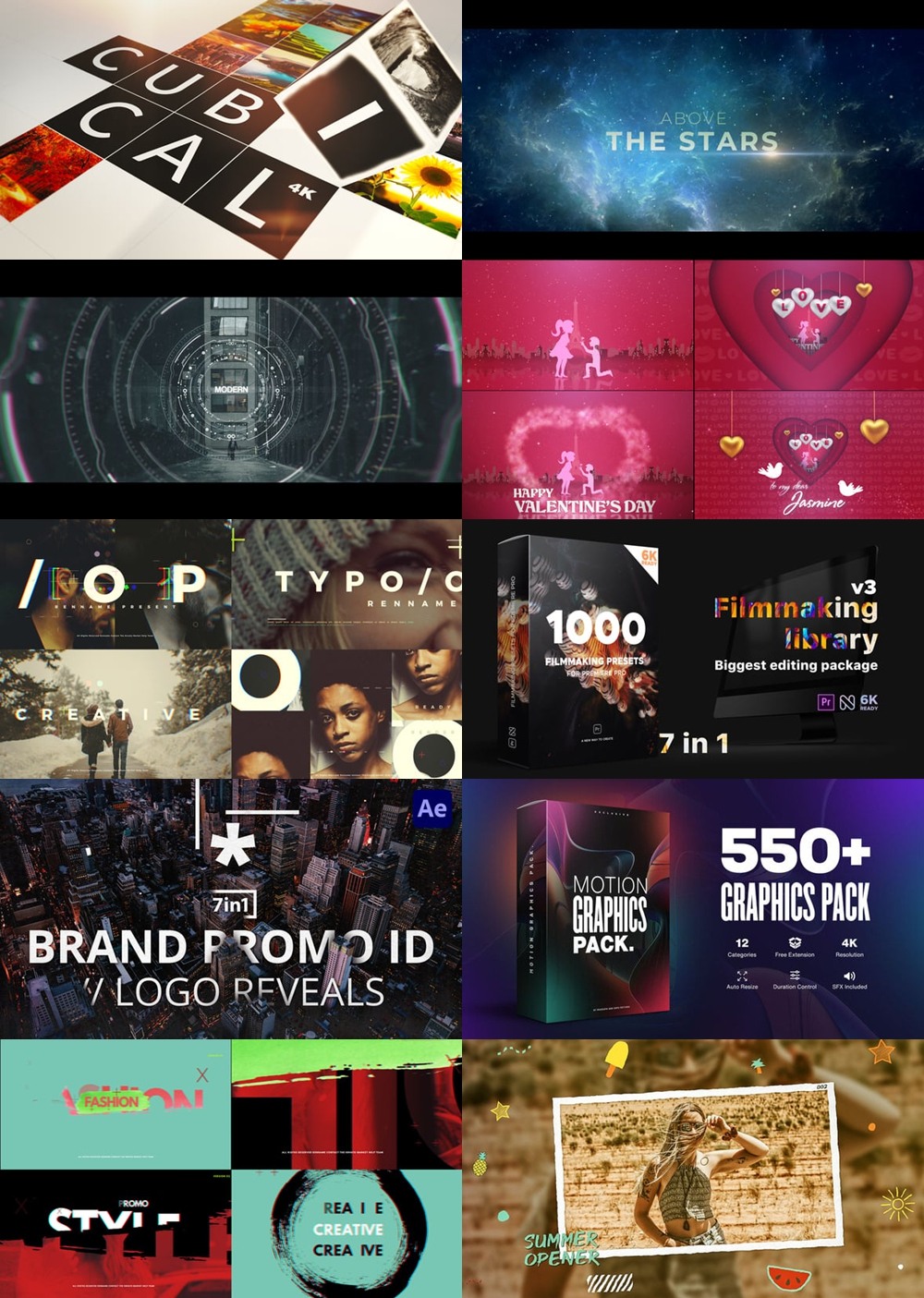 54组开场片头AE模板合集 Envato Elements Videohive - Opener