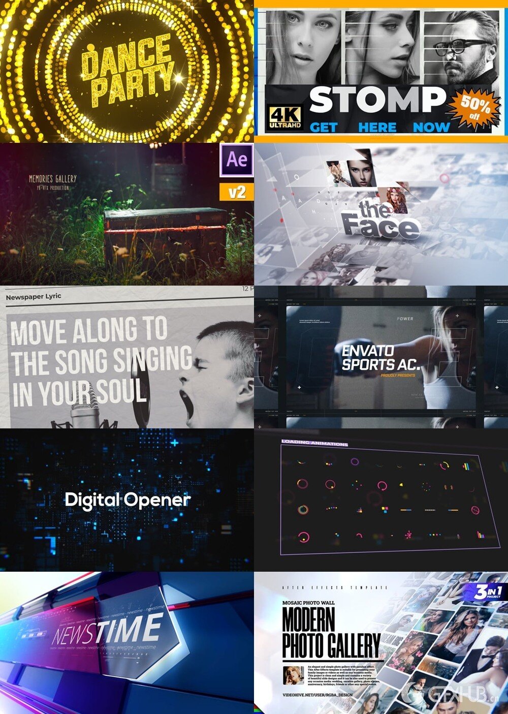 54组开场片头AE模板合集 Envato Elements Videohive - Opener