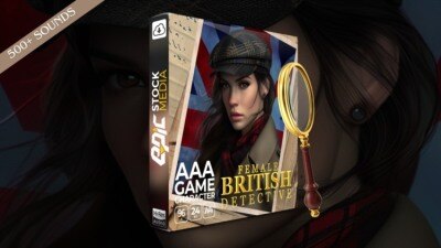 593 个AAA 游戏角色英国女侦探女性画外声音效果包 AAA Game Character British Female Detective