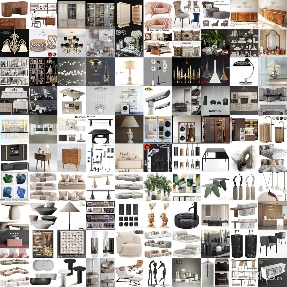 3DSky Pro 3D模型合辑2025年7月第1季 | 450套 | 22.7GB