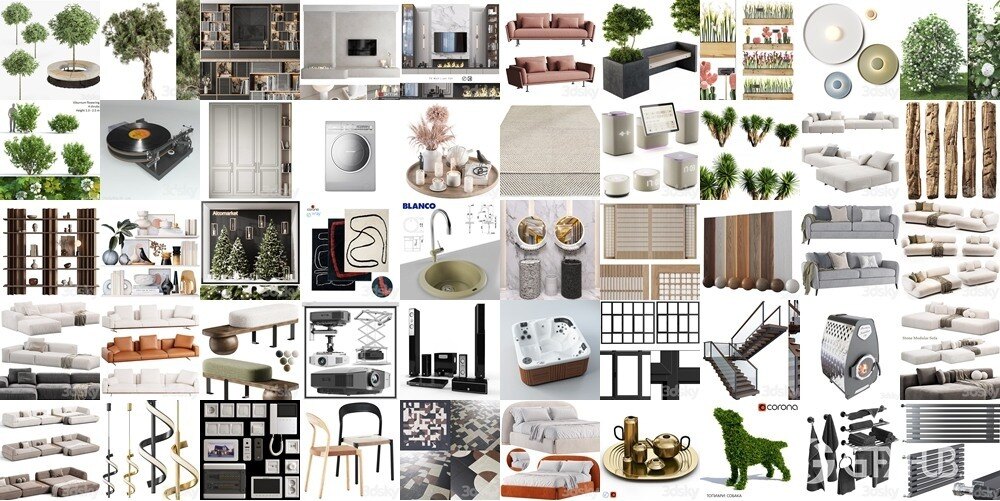 3DSky Pro 3D模型合辑2025年7月第1季 | 450套 | 22.7GB