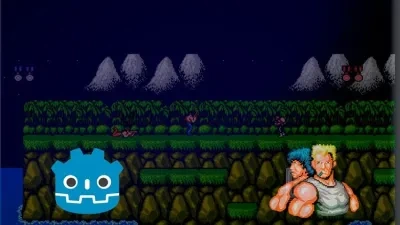 【中文字幕】 Godot 4： Contra 中制作电子游戏教程 Making VideoGames in Godot 4 Contra