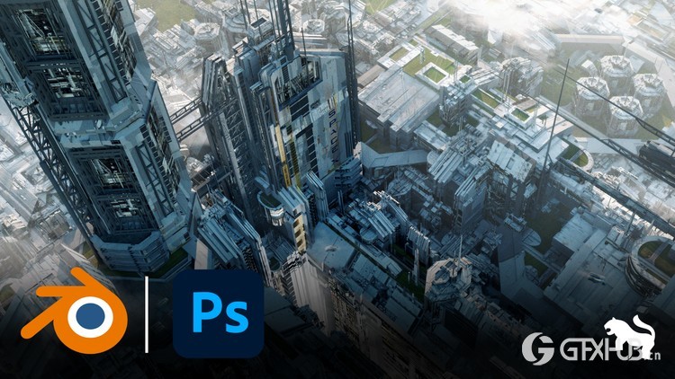Blender 和 Photoshop 中创建高科技工业城市概念教程