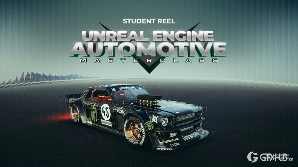 虚幻引擎汽车渲染大师班 Unreal Engine 5 Developing a Realistic Car Racing Game