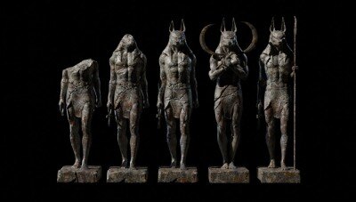 阿努比斯雕像3D模型 Anubis Statues