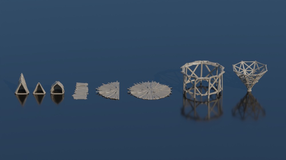 梦幻木制村舍 3D 模型 （BlenderFBX格式）Fantasy Village Huts