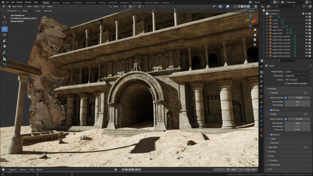 古代神庙3D模型资源包 ChuckCG Ancient Temple Asset Pack