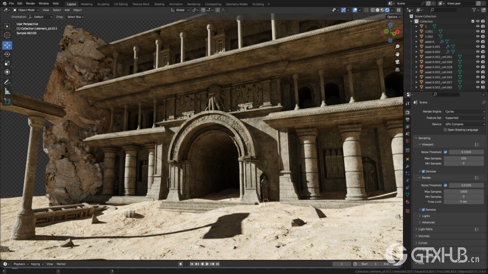 古代神庙3D模型资源包 ChuckCG Ancient Temple Asset Pack