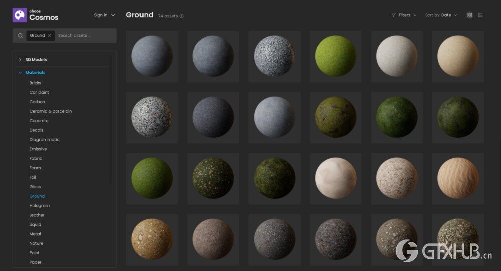 Chaos Cosmos 材质预设资源库完整版(更新至 2025 年 7 月)适用 3Ds Max+Maya