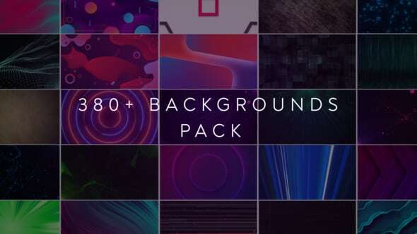 AE模板\PR模板 380个精美创意抽象粒子渐变图形背景循环动画 380+ Backgrounds Pack - GFXHUB