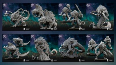 3D 打印模型合集Vol.1 外星人 / 鼠人 / 兽人 One Page Rules – Collection Vol.1