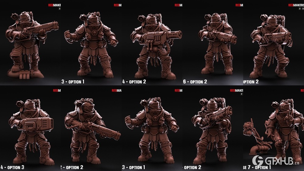 战锤 - 杀戮小队3D打印模型合集 Warhammer - Kill Team - Collection 3D Printable Miniatures