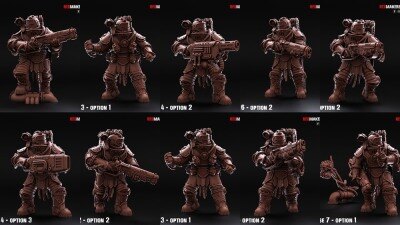 战锤 – 杀戮小队3D打印模型合集 Warhammer – Kill Team – Collection 3D Printable Miniatures