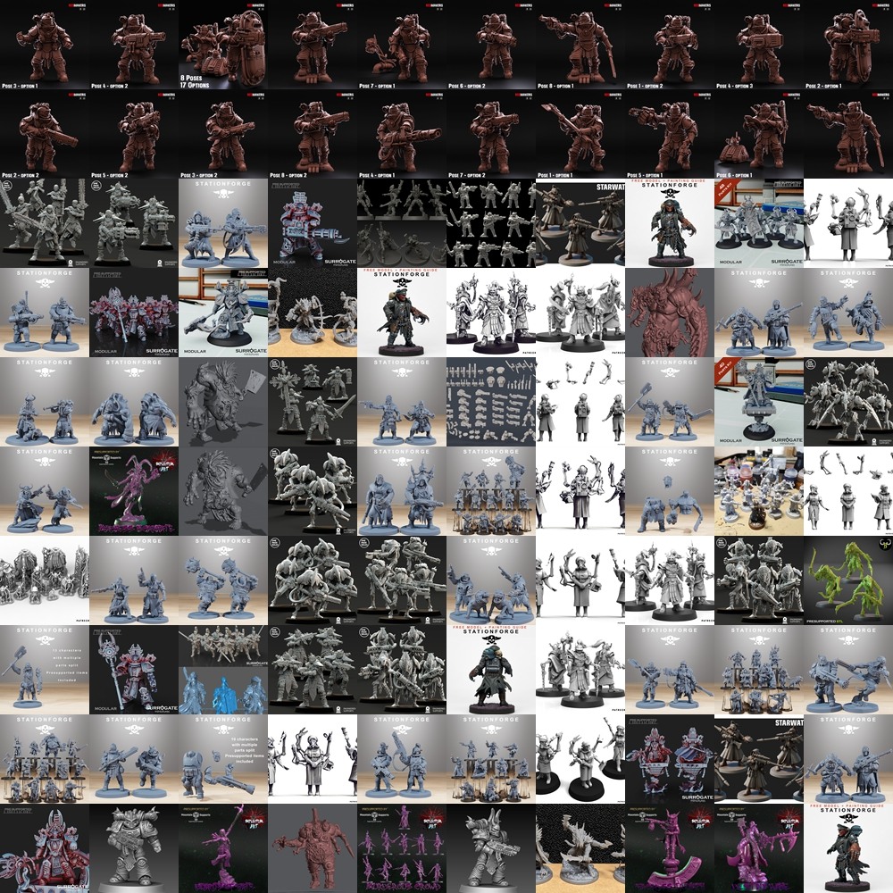 战锤 - 杀戮小队3D打印模型合集 Warhammer - Kill Team - Collection 3D Printable Miniatures
