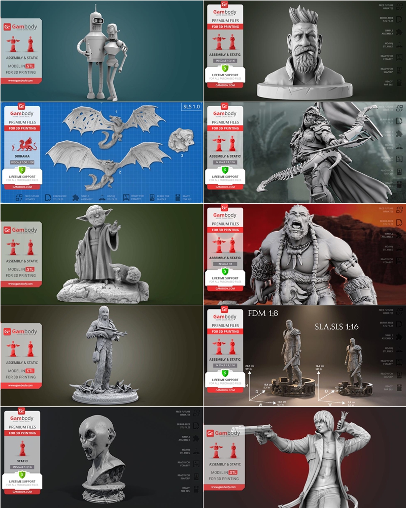 3D打印模型合集 Collection of High Quality 3D Printable Miniatures