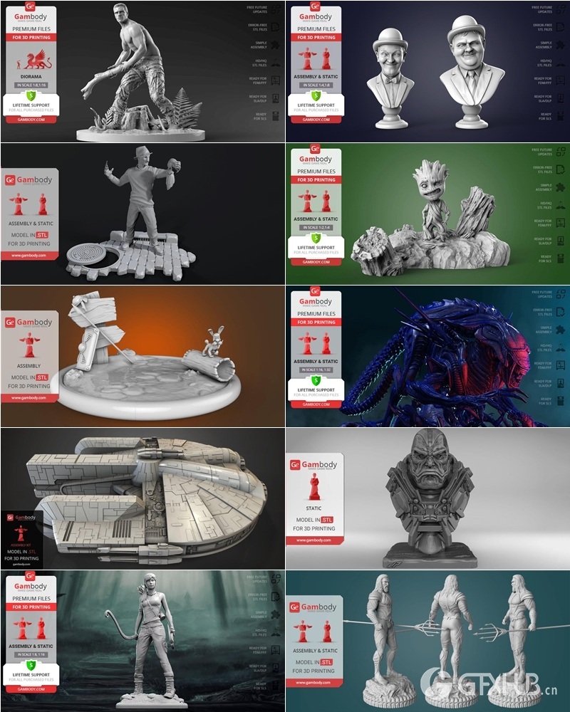 3D打印模型合集 Collection of High Quality 3D Printable Miniatures